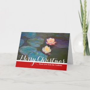 Tarjeta Festiva Pintura de lirios de agua de Monet Estanque de nen