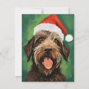Tarjeta Festiva Pintura de Navidades de Griffon con hilo musical
