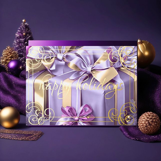 Tarjeta Festiva Pintura de Navidades Regalos Lavender Purple (Subido por el creador)