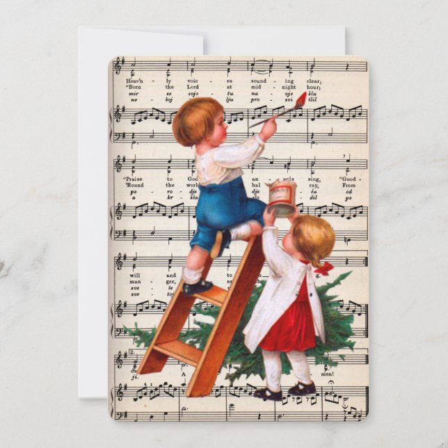Tarjeta Festiva Pintura de niños (Anverso)