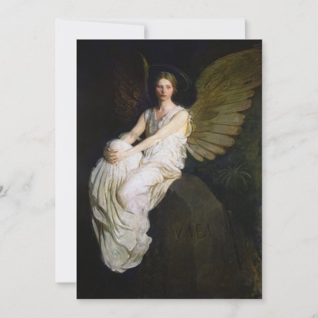 Tarjeta Festiva Pintura del antiguo Abbott Handerson Thayer Angel (Anverso)