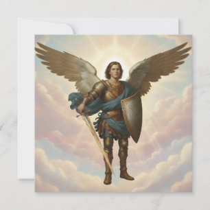 Tarjeta Festiva Pintura del Arcángel Miguel Ángel Miguel