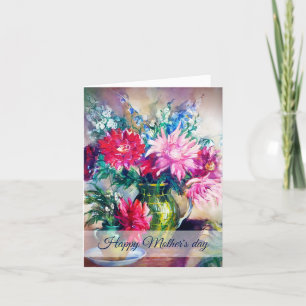 Tarjeta Festiva Pintura floral