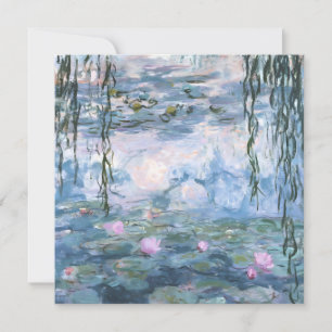 Tarjeta Festiva Pintura impresionista de nenúfares de Claude Monet