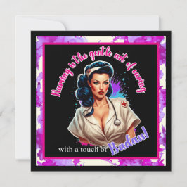 Tarjeta Festiva Pinup_ Nurse Badass