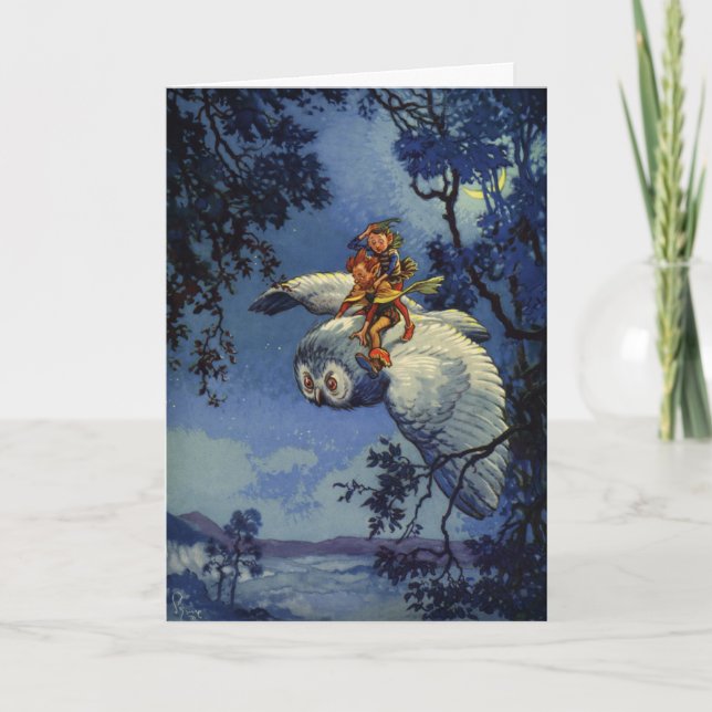 Tarjeta Festiva Pipkin: Los niños mayores de edad libros arte fant (Anverso)