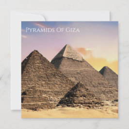 Tarjeta Festiva Pirámides De Giza Viaje Egipto Foto