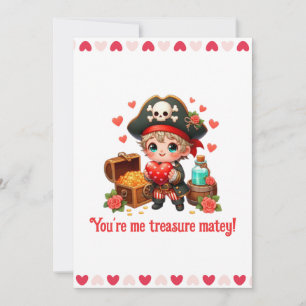 Tarjeta Festiva Pirata lindo del día de San Valentín