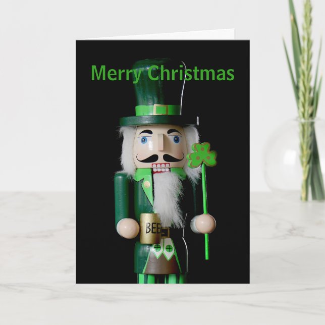 Tarjeta Festiva Pirata nublador irlandés con mensaje personalizado (Anverso)