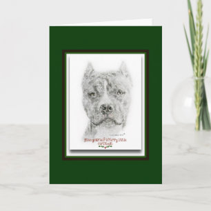 Tarjeta Festiva Pitbull Terrier americano