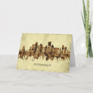 Tarjeta Festiva Pittsburgh Pennsylvania Cityscape