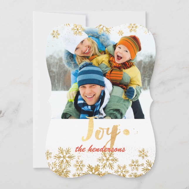 Tarjeta Festiva PixDezines copos de nieve/tarjetas de oro/de vacac (Anverso)