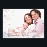 Tarjeta Festiva PixDezines Hanukkah/Copos de nieve de oro Rosa<br><div class="desc">Pixdezines feliz tarjetas Hanukkah, copos de nieve en falso oro y plata rosa y "Felices Fiestas" en divertido letra de escritura moderna. Fondo de mármol extraíble en gris con el filtro de zazzle lo cambiamos a tono rosa. Recorte DIY, fuentes y colores de fuentes. Copyright © 2008-2018 PixDezines™. Todos Los...</div>