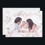 Tarjeta Festiva PixDezines Love  Light Hanukkah Marble Snowflakes<br><div class="desc">Los pixdezines adoran y encienden las tarjetas Hanukkah Blessings, copos de nieve en oro falso rosa y plata. "Amor y luz" en un divertido y moderno tipo de letra. Fondo de mármol extraíble en gris con el filtro de zazzle lo cambiamos a tono rosa. Recorte DIY, fuentes y colores de...</div>