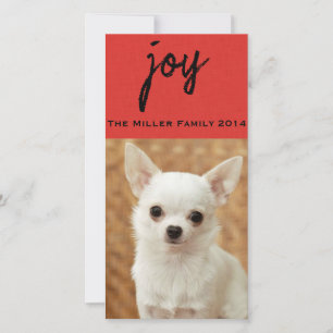Tarjeta Festiva Pizarra roja texturizada Photocard del mascota