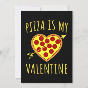 Tarjeta Festiva Pizza Es Mi San Valentín - Día de San Valentín    