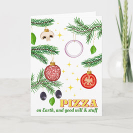 Tarjeta Festiva Pizza Italian restaurant catering Christmas