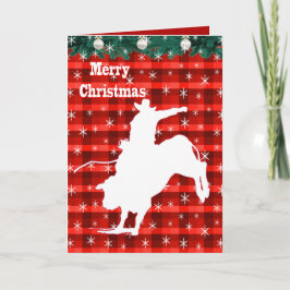 Tarjeta Festiva Placa de Rodeo Occidental de Cowboy Bull Riding