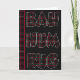 Tarjeta Festiva Plaid Bah Humbug
