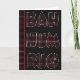 Tarjeta Festiva Plaid Bah Humbug