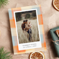 Plaid de Acuarela | Naranja Crema Azul Pálido 2 Fo