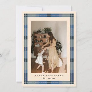 Tarjeta Festiva Plaid Frame Holiday Card