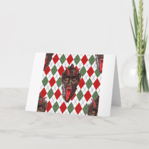 Tarjeta Festiva plaid navidades krampus