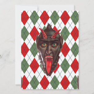 Tarjeta Festiva plaid navidades krampus