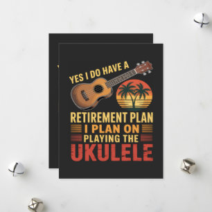Tarjeta Festiva Plan de jubilación de ukulele divertido