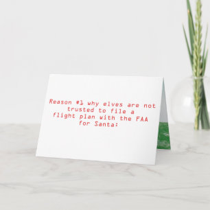 Tarjeta Festiva Plan del vuelo de Santa