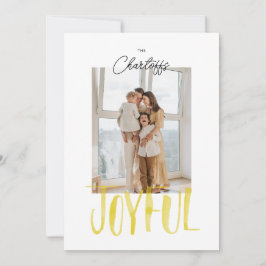 Tarjeta Festiva Plana de papel de pincel de color de agua alegre