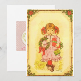 Tarjeta festiva plana navideña Sarah Kay