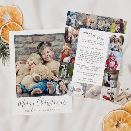 Tarjeta Festiva Plata Mínima Qué Año Navidades De Collage de fotos