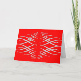 Tarjeta Festiva Plata y rojo