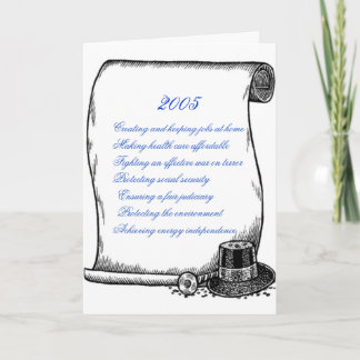 Tarjeta Festiva Plataforma de DNC para 2005 saludos del día de