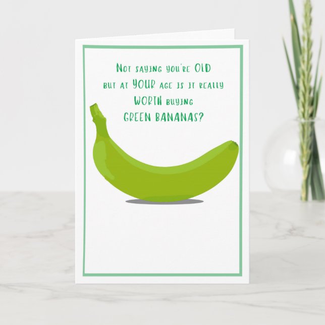 Tarjeta Festiva Plátanos verdes (Anverso)