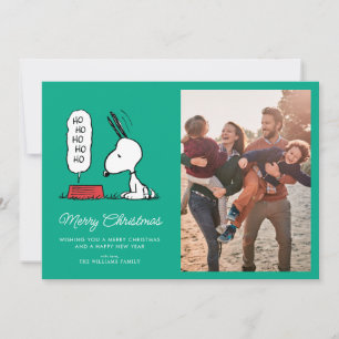 Tarjeta Festiva Platos de comida Peanuts   Snoopy Ho Ho Ho