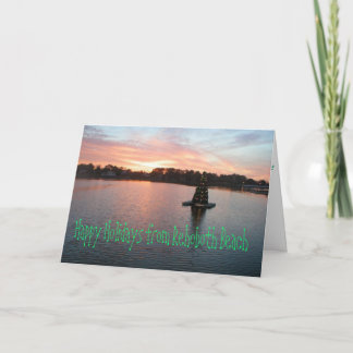 Tarjeta Festiva Playa de Rehoboth, DE Holiday Card
