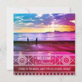 Tarjeta Festiva Playa de Saint Cyr les Lecques Sunset - Agradable 