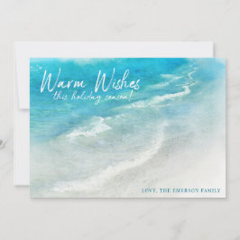 Tarjeta Festiva PLAYA DE VACACIONES TROPICALES | Navidades o Hanuk
