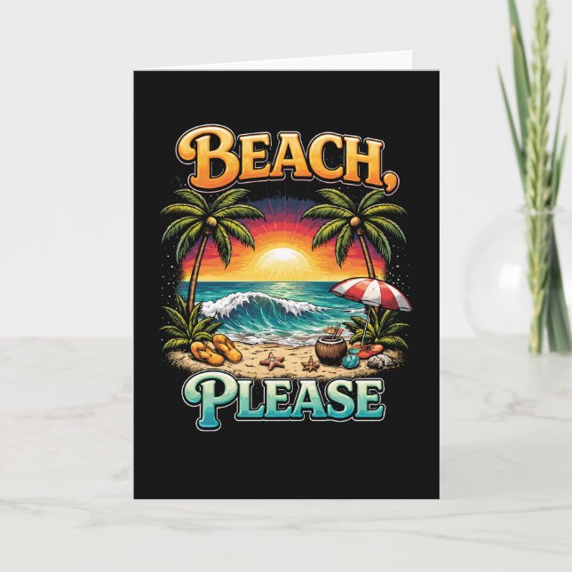 Tarjeta Festiva Playa, Por Favor (Anverso)