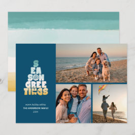 Tarjeta Festiva Playas, mares y saludos