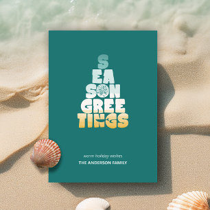 Tarjeta Festiva Playas Mares Y Saludos
