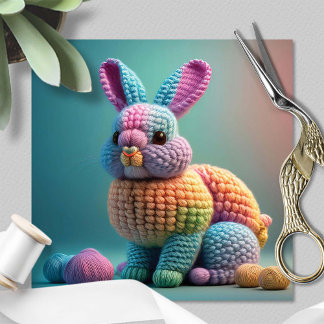 Tarjeta Festiva Playful Cute Bunny Easter