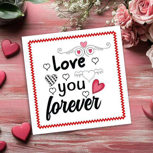 Tarjeta Festiva Playful Hand Drawing Valentine Card for Husband (Playful Hand Drawing Valentine Card for Husband)