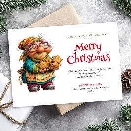 Tarjeta Festiva Playful Holiday Woman Editable Printable Greeting