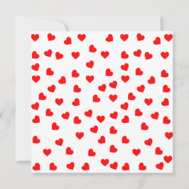 Tarjeta Festiva Playful Red Hearts