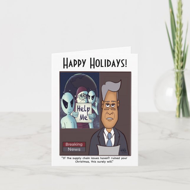 Tarjeta Festiva Plaza de la Cadena de Suministro (Anverso)