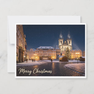 Tarjeta Festiva Plaza de la Ciudad Vieja Praga República Checa