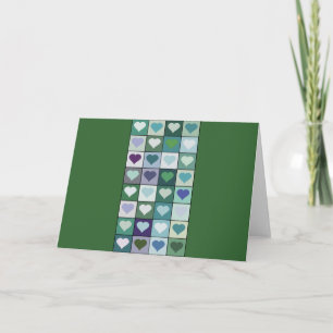 Tarjeta Festiva Plazas del corazón verde